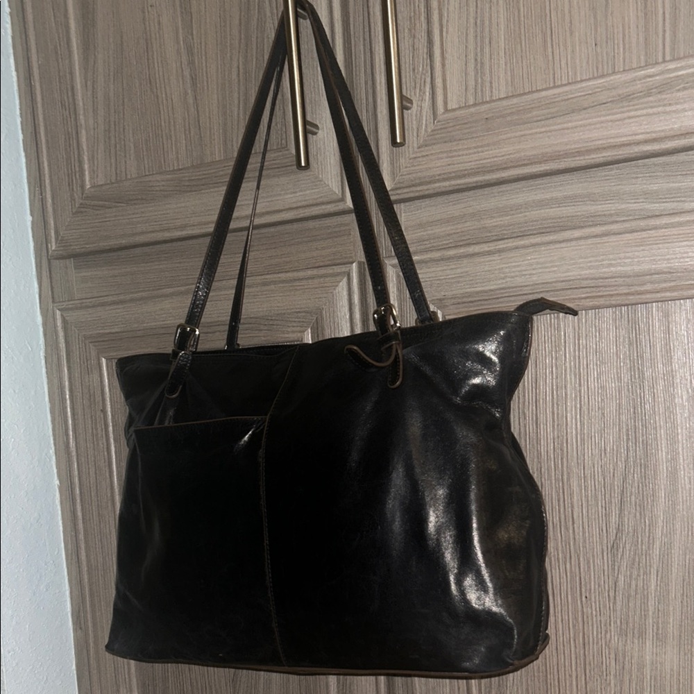 HOBO Original Vintage Large Butter Soft Black Leather Tote Bag